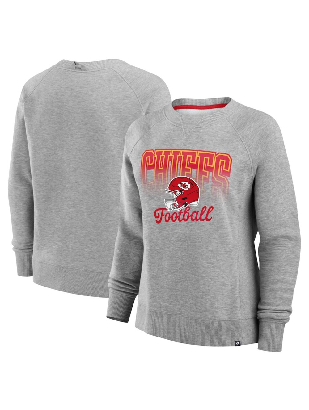 Kansas City Chiefs Women's Fanatics Heather Gray Hit Hard Fleece
